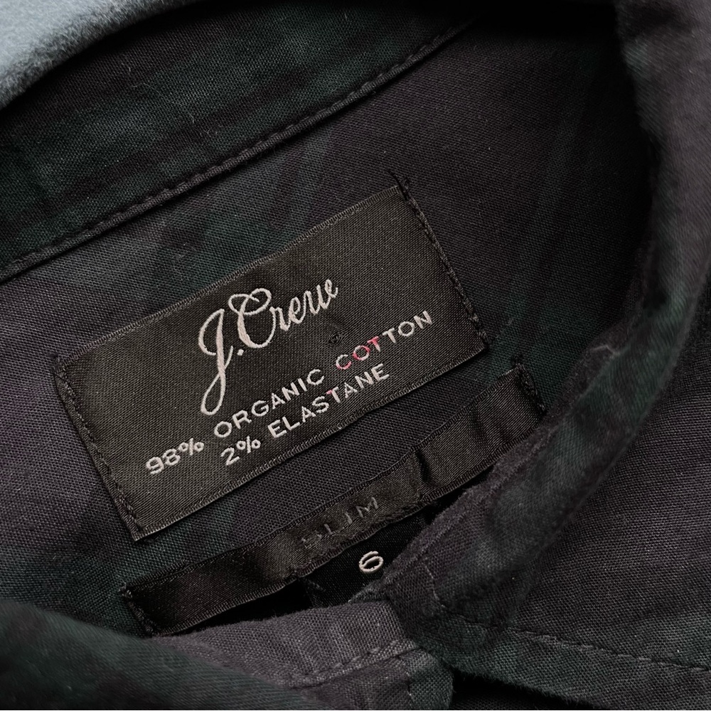 J. Crew Slim Stretch Perfect Shirt In Black Watch Tartan Size 6 EUC - Picture 7 of 14